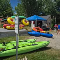 Multi-slip boat dock on Rice Lake at Bellmere Winds Golf Resort