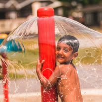 Splash pad at Bellmere Winds Golf Resort, Rice Lake, Kawarthas Ontario
