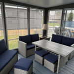 Sunroom dining and lounging set Mildred's Lakefront Cottage Rice Lake